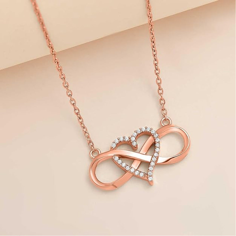 Infinite Heart Rose Gold Pendants