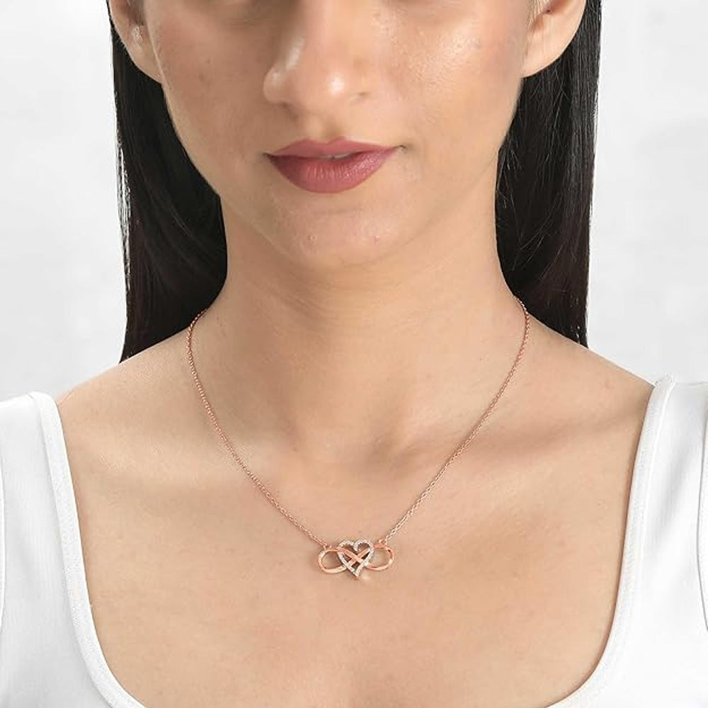 Infinite Heart Rose Gold Pendants