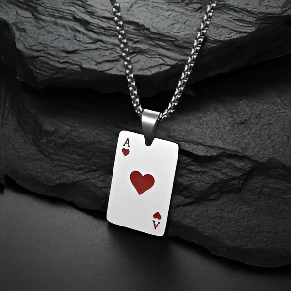 Ace of Hearts Pendant Necklace