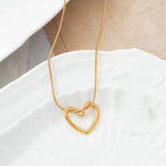 Load image into Gallery viewer, Minimalist Gold Heart Necklace
