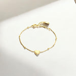 Load image into Gallery viewer, Dainty Gold Heart Charm Anklet

