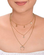 Load image into Gallery viewer, Moon &amp; Star Layered Necklace
