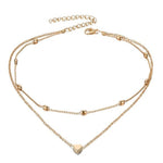 Load image into Gallery viewer, Double Layer Heart Pendant Necklace
