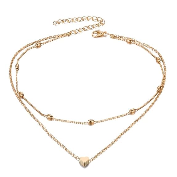 Double Layer Heart Pendant Necklace