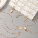 Load image into Gallery viewer, Butterfly, Key, Lock &amp; Rose-6PC Assorted Pendants
