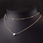 Load image into Gallery viewer, Double Layer Heart Pendant Necklace
