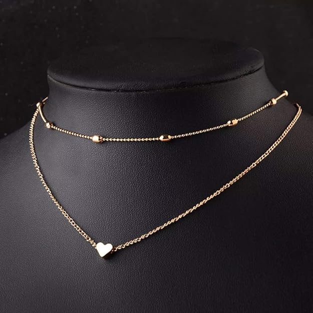 Double Layer Heart Pendant Necklace
