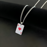 Load image into Gallery viewer, Ace of Hearts Pendant Necklace
