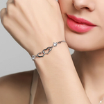 Load image into Gallery viewer, Love Hearts Silver Bracelet
