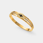 Load image into Gallery viewer, Sparkling Evil Eye Cuff Bracelet
