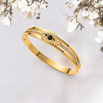 Load image into Gallery viewer, Sparkling Evil Eye Cuff Bracelet
