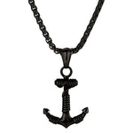 Load image into Gallery viewer, Black Anchor Pendant Chain
