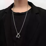 Load image into Gallery viewer, Geometric Triangle Pendant Chain
