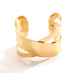 Load image into Gallery viewer, Modern Glamour Gold Cuff Bracelet
