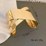 Load image into Gallery viewer, Modern Glamour Gold Cuff Bracelet
