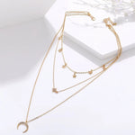 Load image into Gallery viewer, Moon &amp; Star Layered Necklace
