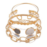 Load image into Gallery viewer, Boho Gold Bracelet Pack - 4 PC Set
