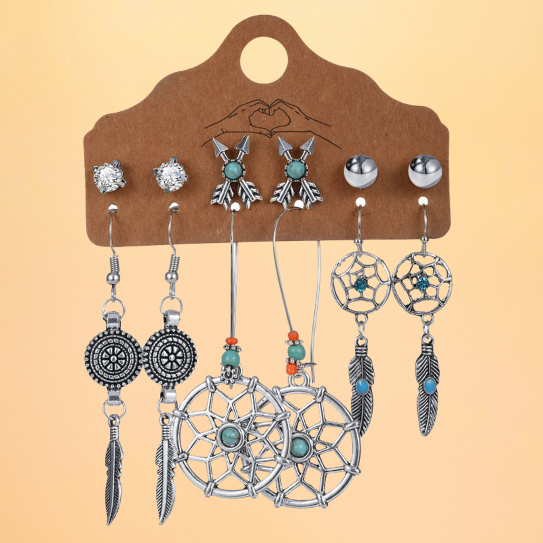Dream Catcher Earring Set of 6