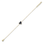Load image into Gallery viewer, Minimal Black Heart Chain Anklet
