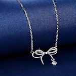 Load image into Gallery viewer, Silver Bow Necklace
