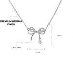 Load image into Gallery viewer, Silver Bow Necklace
