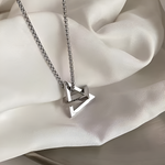 Load image into Gallery viewer, Geometric Triangle Pendant Chain
