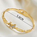 Load image into Gallery viewer, Dainty Gold Butterfly Bracelet
