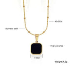 Load image into Gallery viewer, Black Square Pendant Necklace
