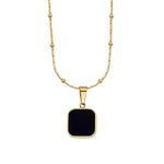Load image into Gallery viewer, Black Square Pendant Necklace
