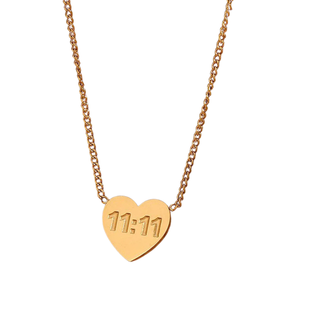 Manifestation 11:11 Heart Necklace