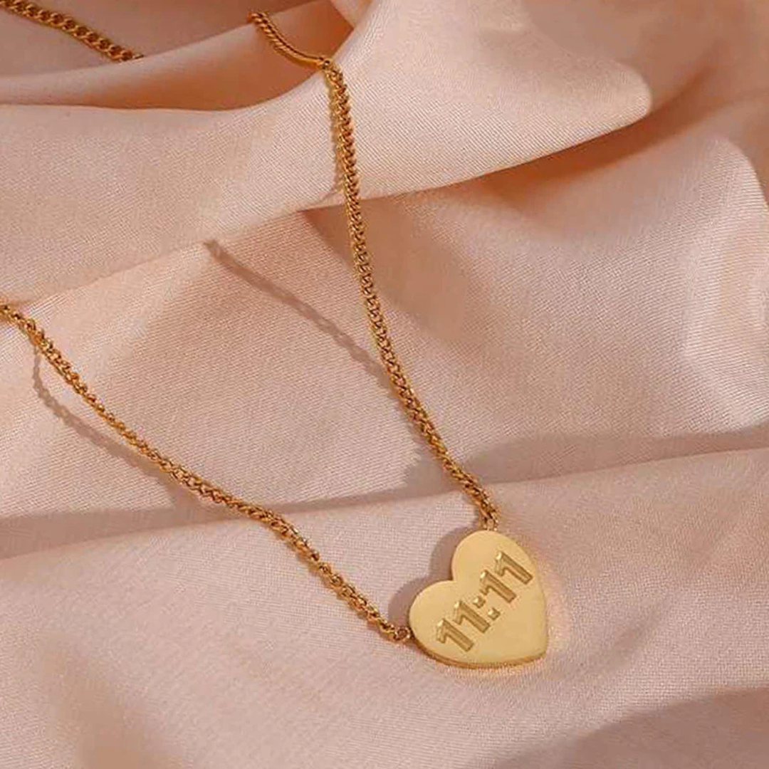 Manifestation 11:11 Heart Necklace