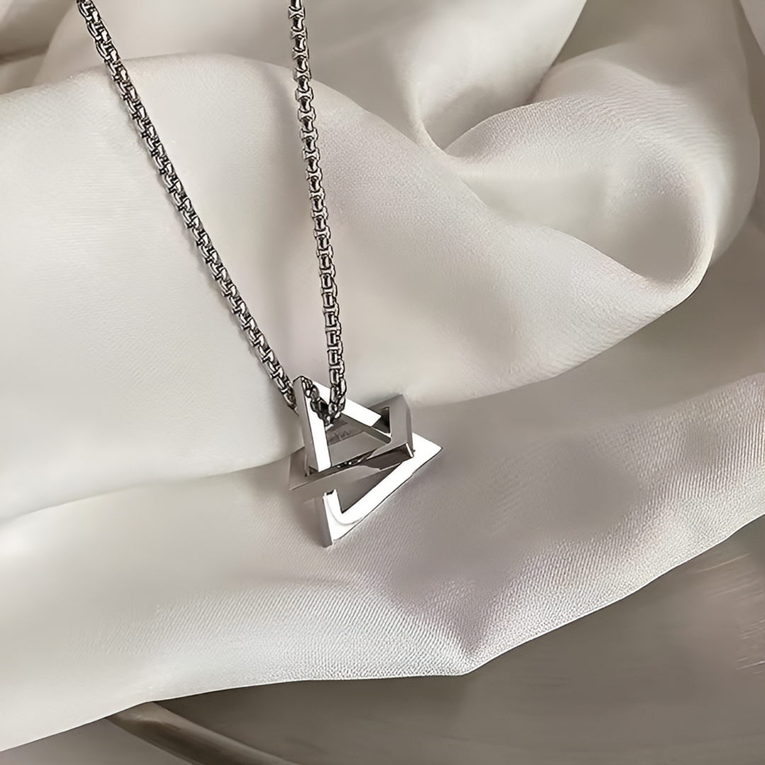 Geometric Triangle Pendant Chain