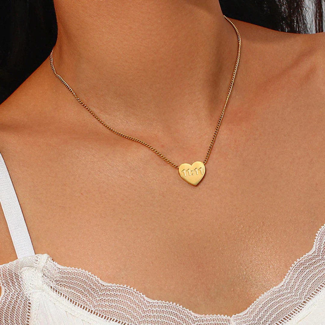 Manifestation 11:11 Heart Necklace