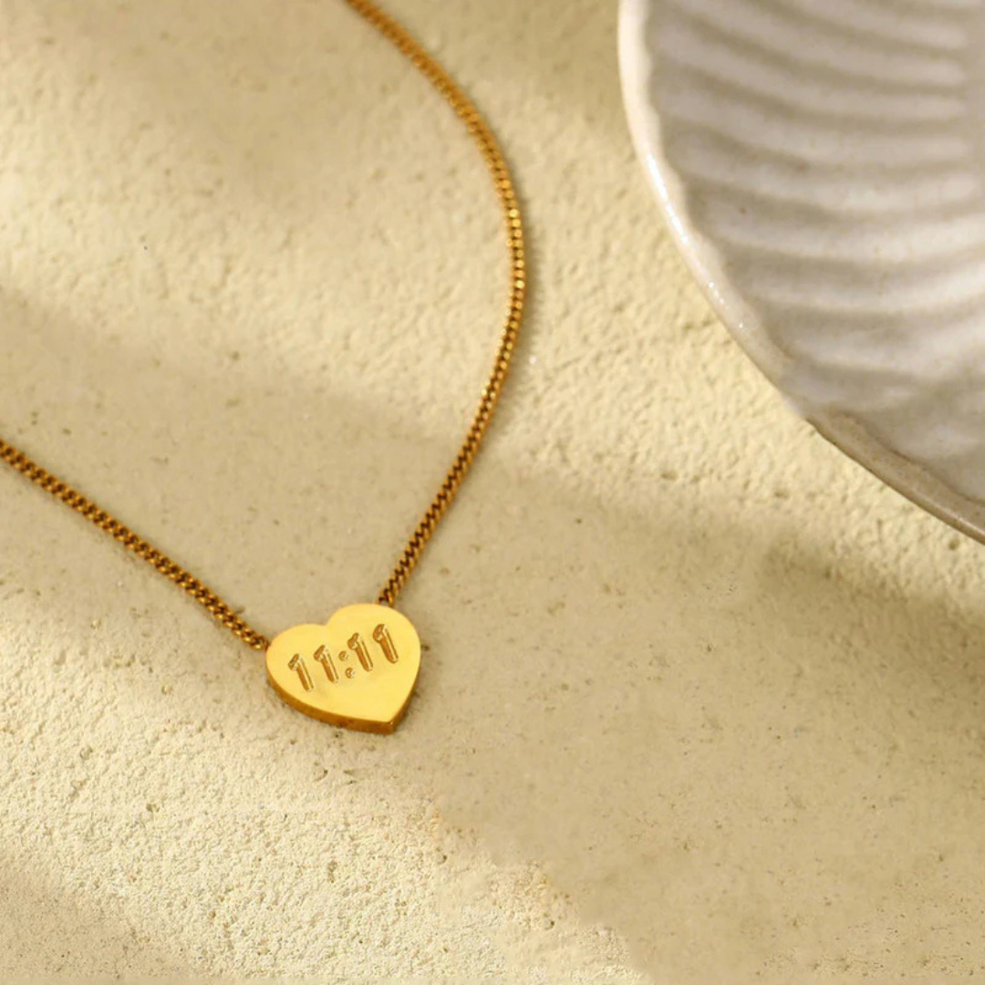 Manifestation 11:11 Heart Necklace