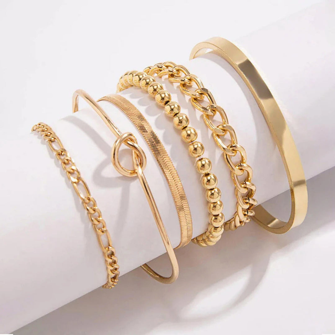 Minimalist Stackable Set of 6 Bracelet