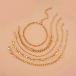 Load image into Gallery viewer, Stackable Set of 5 Gold Bracelets
