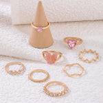 Load image into Gallery viewer, Stackable Gold Rings for Women - 8 Piece Set
