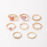 Load image into Gallery viewer, Stackable Gold Rings for Women - 8 Piece Set
