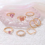 Load image into Gallery viewer, Stackable Gold Rings for Women - 8 Piece Set

