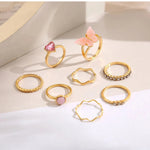 Load image into Gallery viewer, Stackable Gold Rings for Women - 8 Piece Set
