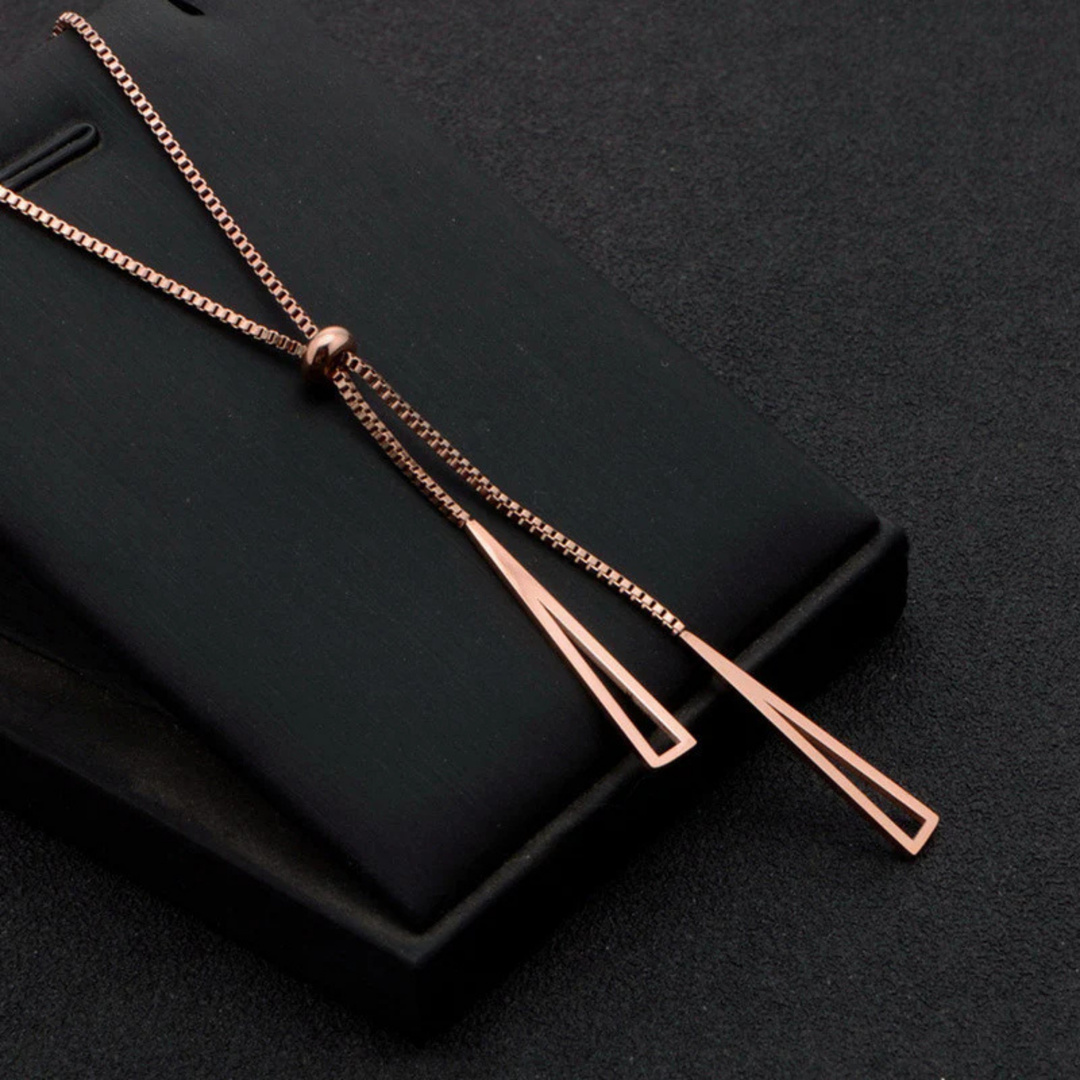 Rose Gold Geometric Y-Necklace