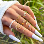 Load image into Gallery viewer, Chic &amp; Stackable Set of 10 Gold Rings
