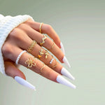 Load image into Gallery viewer, Chic &amp; Stackable Set of 10 Gold Rings
