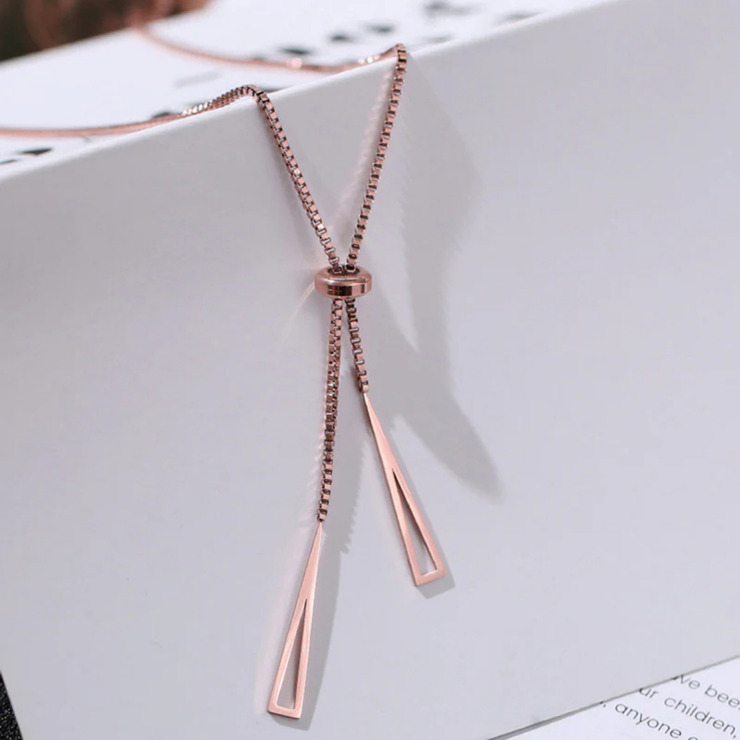 Rose Gold Geometric Y-Necklace