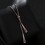 Load image into Gallery viewer, Rose Gold Geometric Y-Necklace
