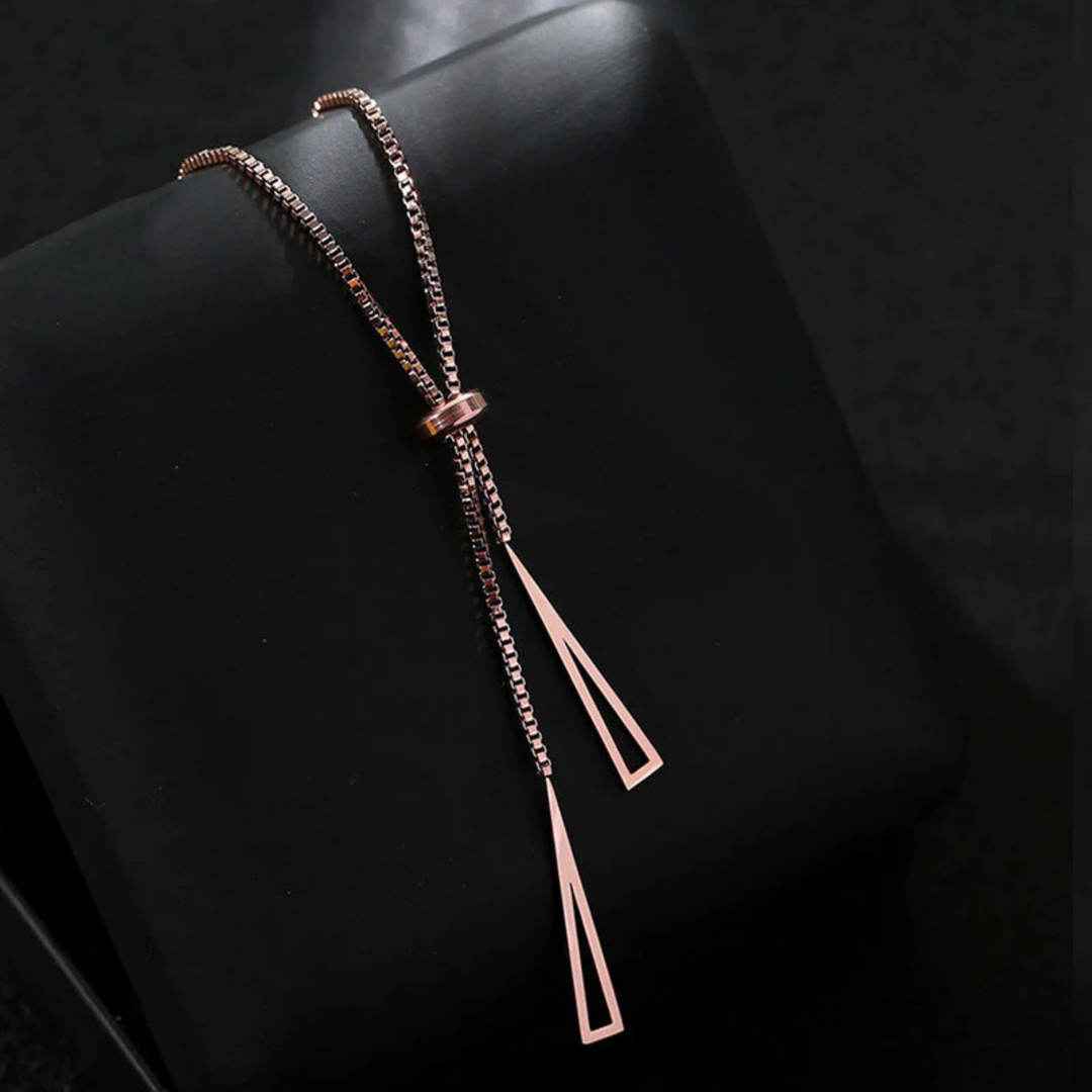 Rose Gold Geometric Y-Necklace