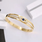 Load image into Gallery viewer, Sparkling Evil Eye Cuff Bracelet
