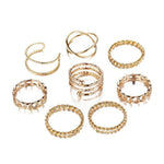 Load image into Gallery viewer, Open &amp; Twist Rings- Set of 8

