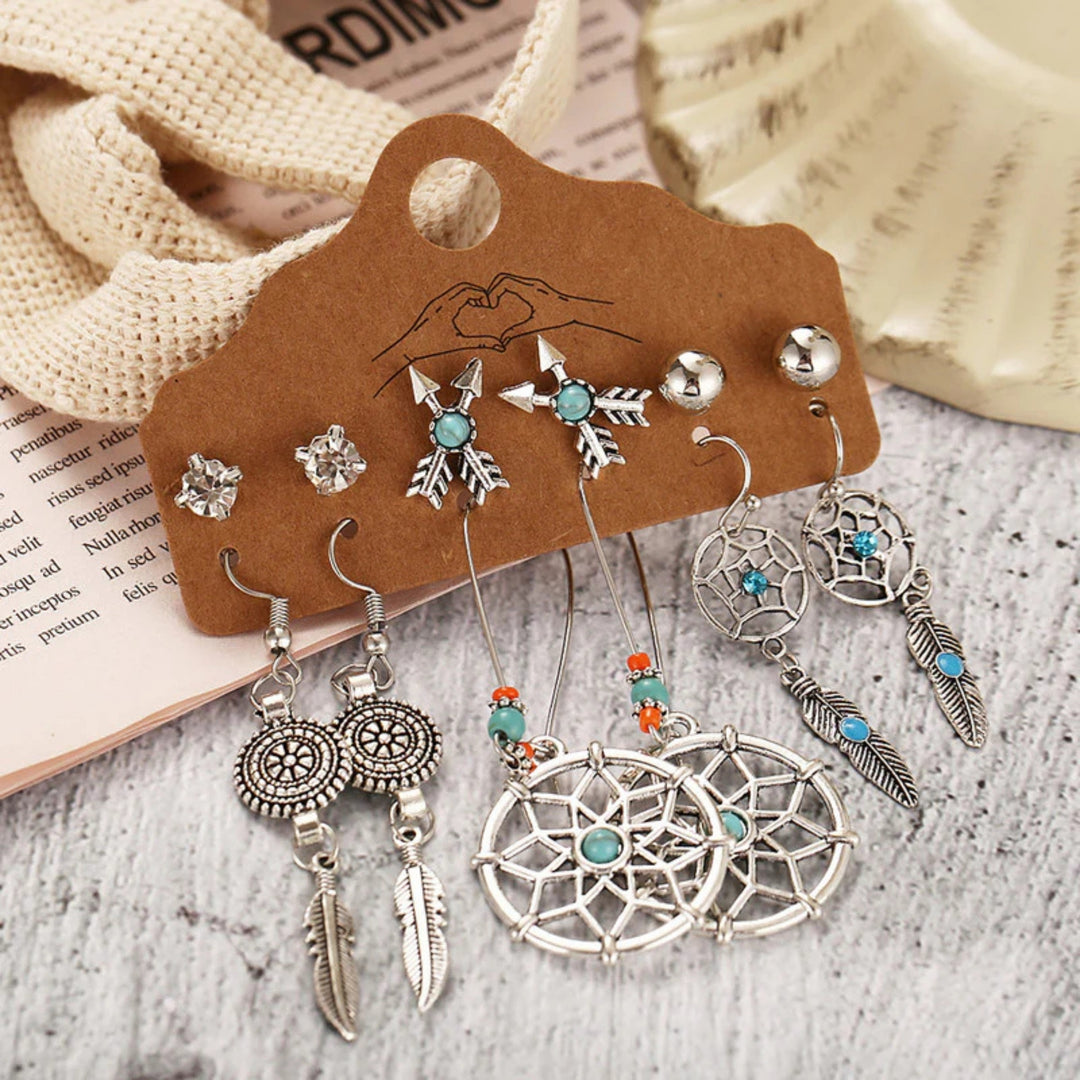 Dream Catcher Earring Set of 6