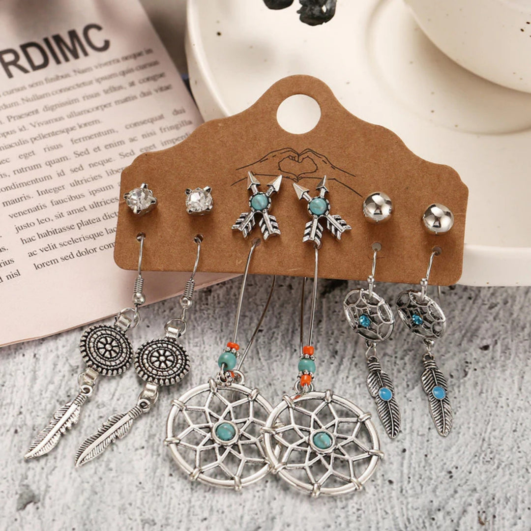 Dream Catcher Earring Set of 6